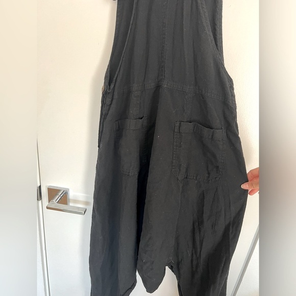 Harem Style Black Cotton Overalls S/M - Picture 5 of 6